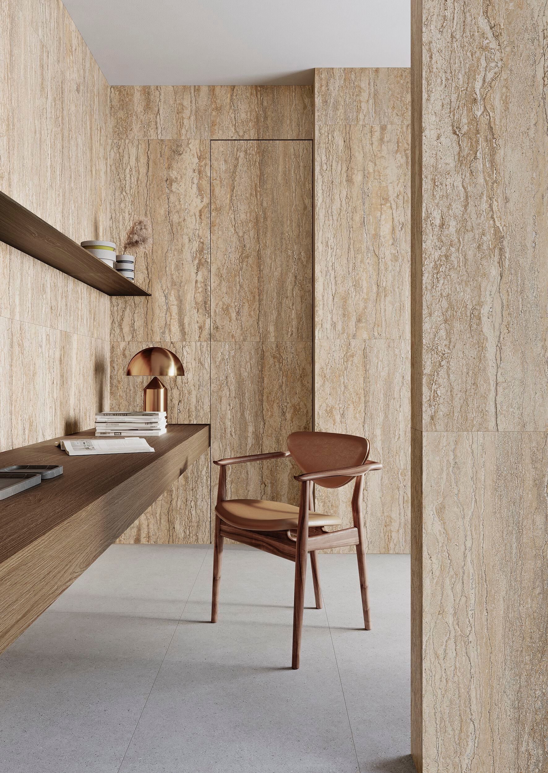 Мраморный эффект глазурованного керамогранита/напольного покрытия Gayafores TRAVERTINO ARCH-00120800 - Вид №2