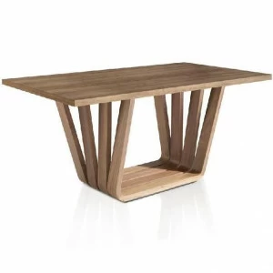 Обеденный стол деревянный с фигурным основанием 220 см MI1358 от Angel Cerda ANGEL CERDA  150013 Орех;бежевый