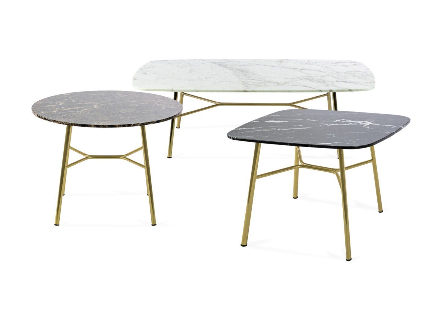 Круглый мраморный журнальный столик TrabA' YUKI ARCH-00139492 - Вид №3