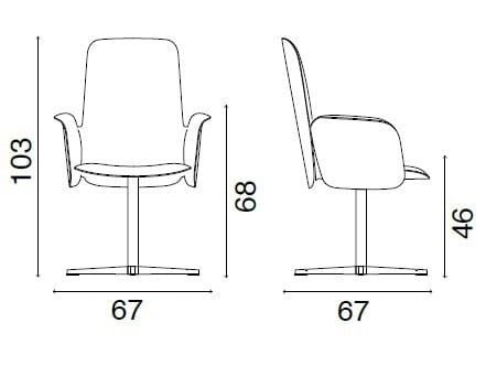 Кожаный стул с подлокотниками Fasem Electa ARCH-00115932 - Вид №8