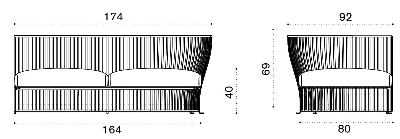 Ткань и алюминий сад Dormeuse Ethimo Venexia ARCH-00095473 - Вид №9