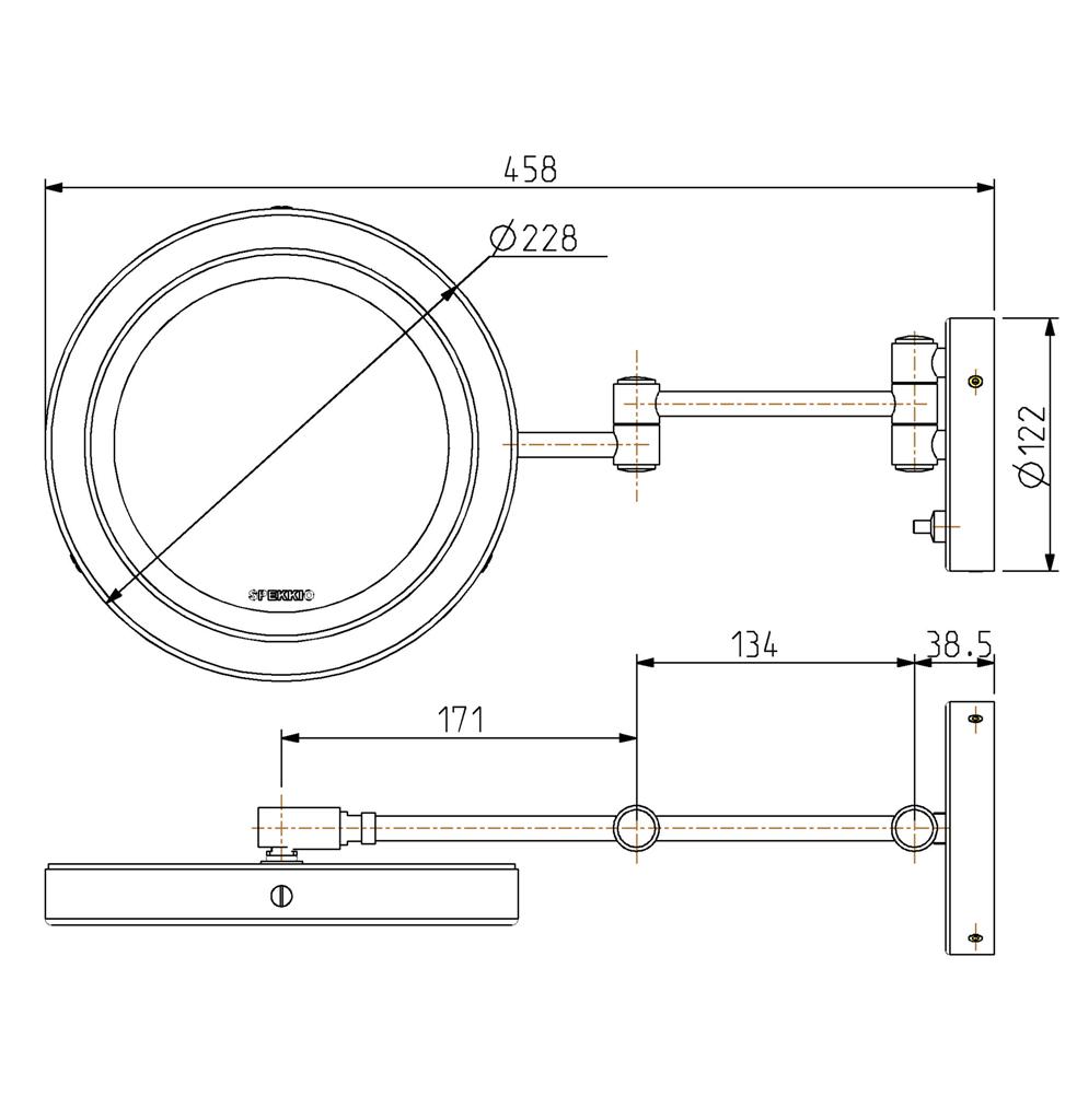 Настенное круглое увеличительное зеркало Spekkio аквариумы ARCH-00016172