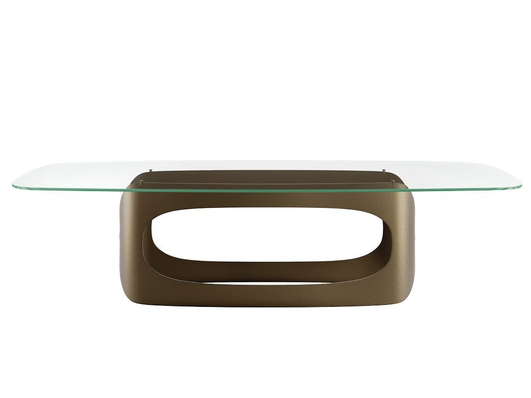 Стол с окрашенным металлическим основанием и хрустальной столешницей EFORMA Polifemo ARCH-00046893 - Вид №3