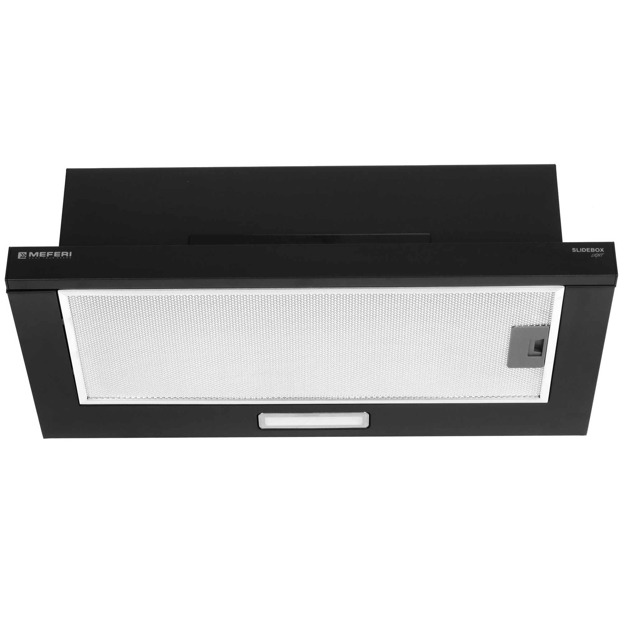 9168706 Вытяжка телескопическая Meferi SLIDEBOX60BK LIGHT черный/черный STDN-0020483 - Вид №1