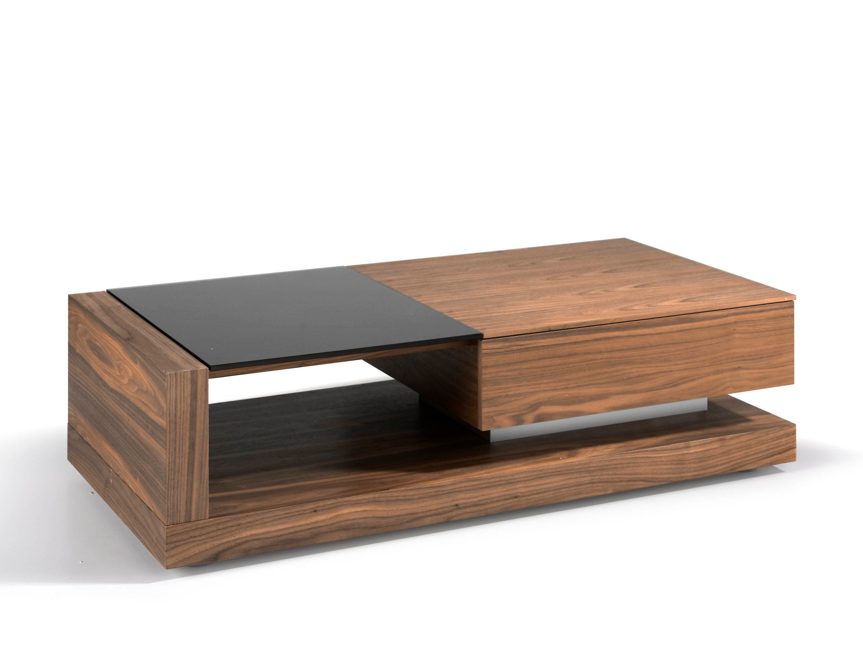 Низкий прямоугольный журнальный столик из грецкого ореха Angel Cerda Urban Deco ARCH-00028533