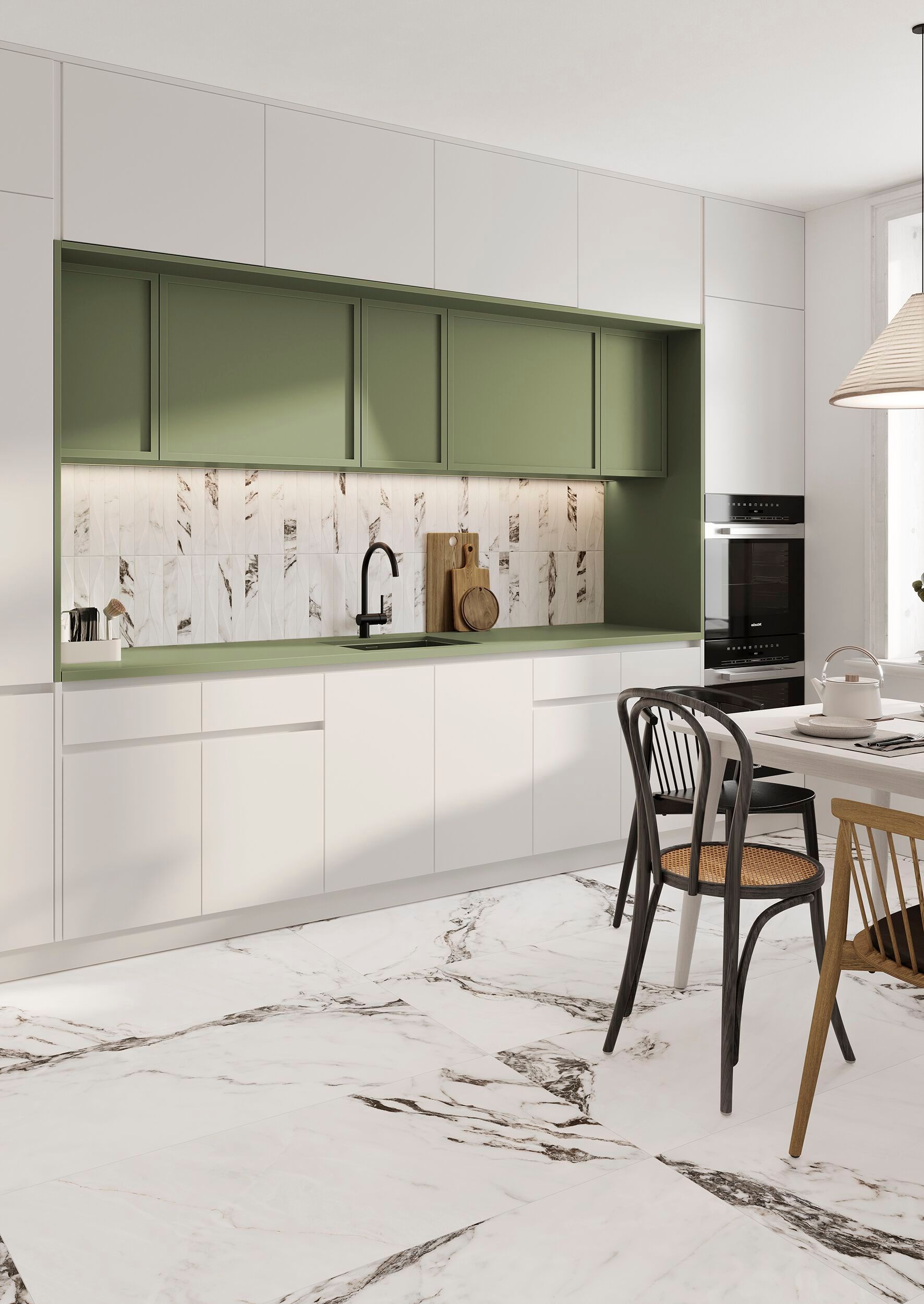 Мраморный эффект глазурованного керамогранита/напольного покрытия Gayafores CALACATTA MONET ARCH-00043023 - Вид №1