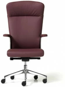 Diemme Кожаное кресло для руководителя с 5 спицами и подлокотниками Halfpipe