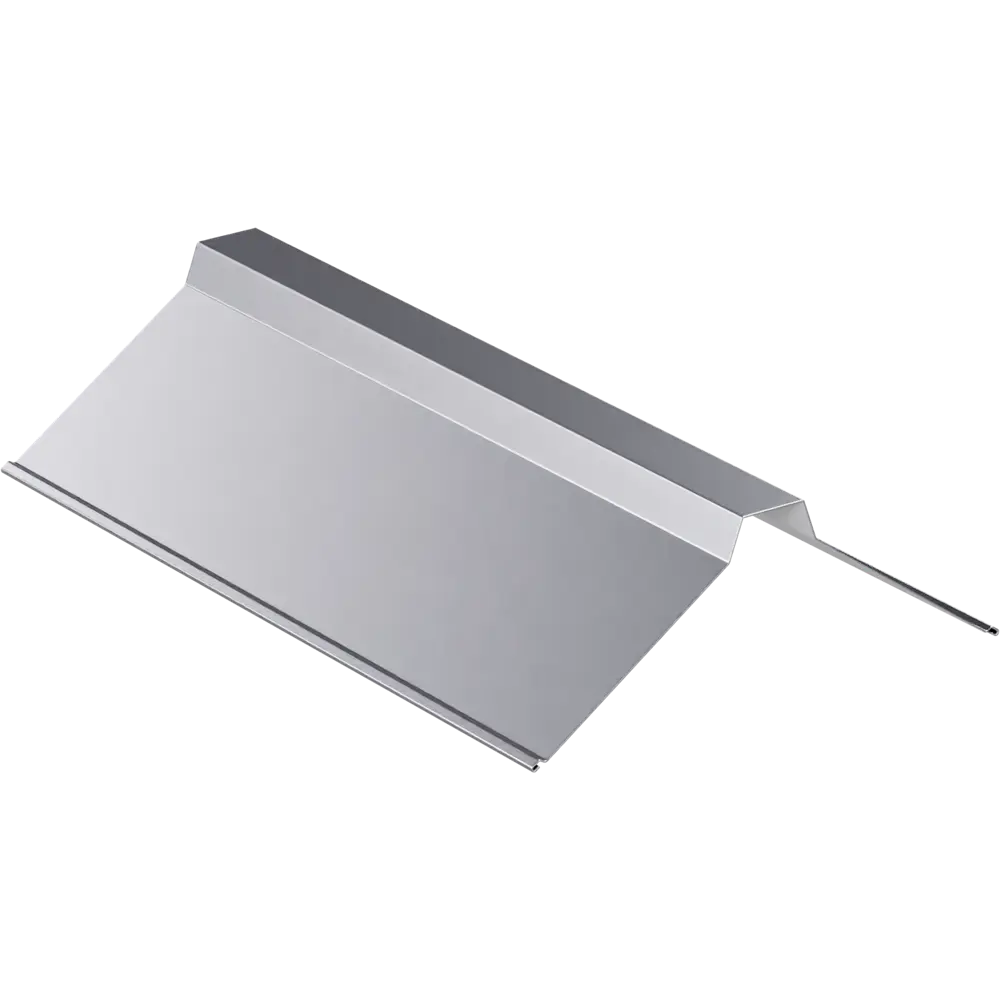 Планка конька плоского 30x115x2000 мм 0.4 мм RAL 7004 серый ВЕГА STLM-2061465