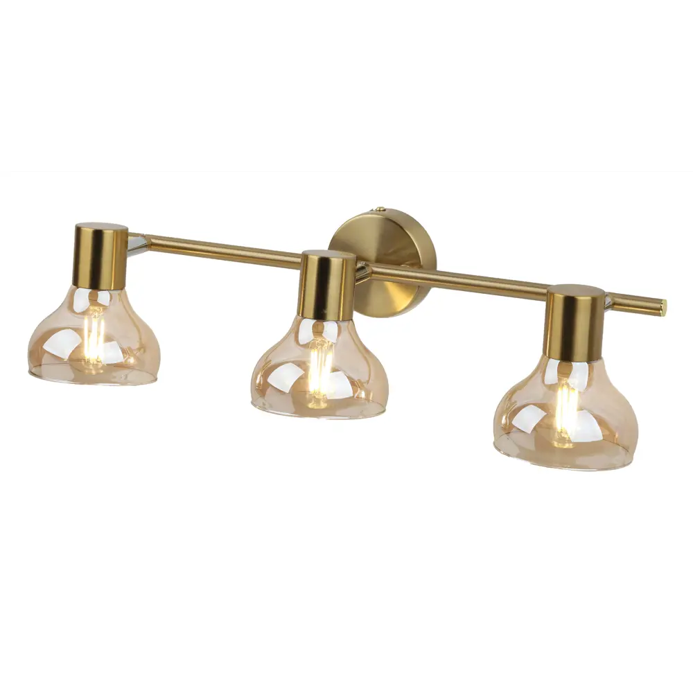 Спот поворотный Rivoli Alba 3 лампы 15 м² цвет золото STLM-2145756