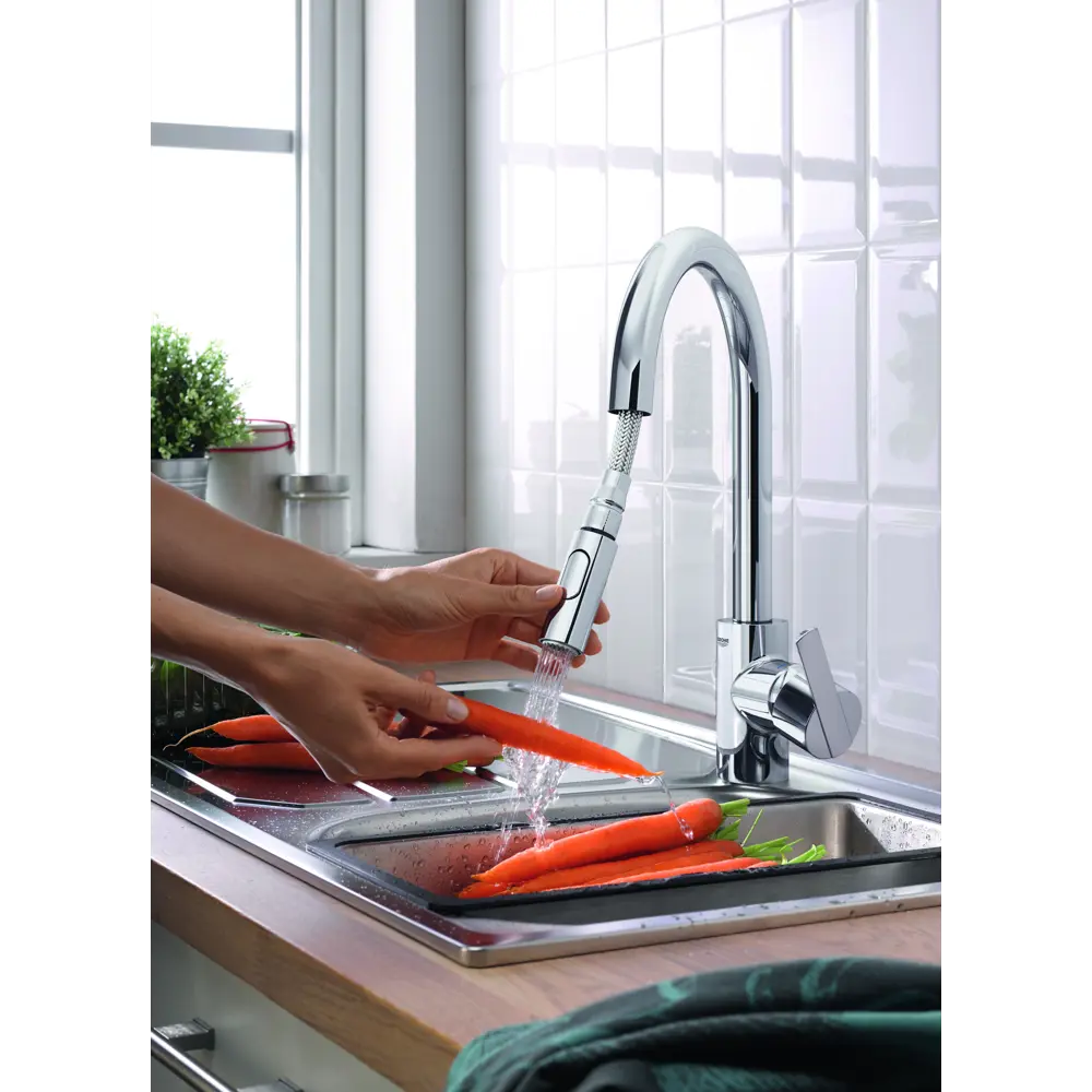 Смеситель для кухни GROHE Feel выдвижной, цвет хром Feel Clova STLM-2209415 - Вид №14