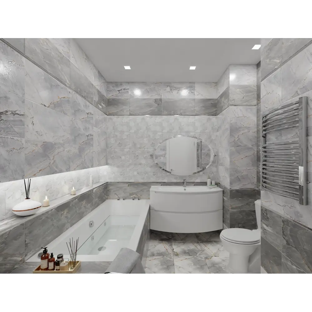 Плитка настенная Strict Dark 30x60 см 1.62 м² цвет темно-серый Santreyd STLM-2049040 - Вид №4
