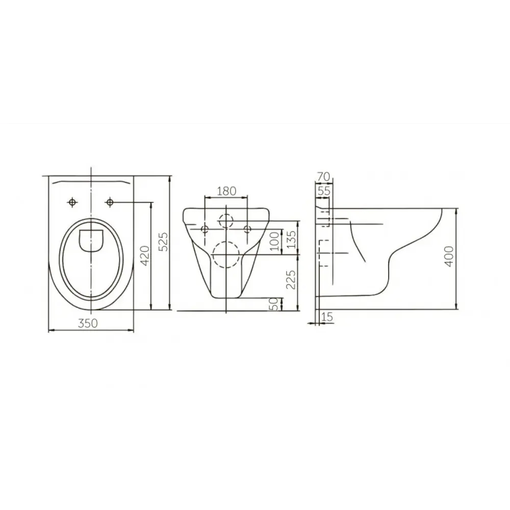 Унитаз подвесной Элеганс ROSA STLM-2134779 - Вид №7