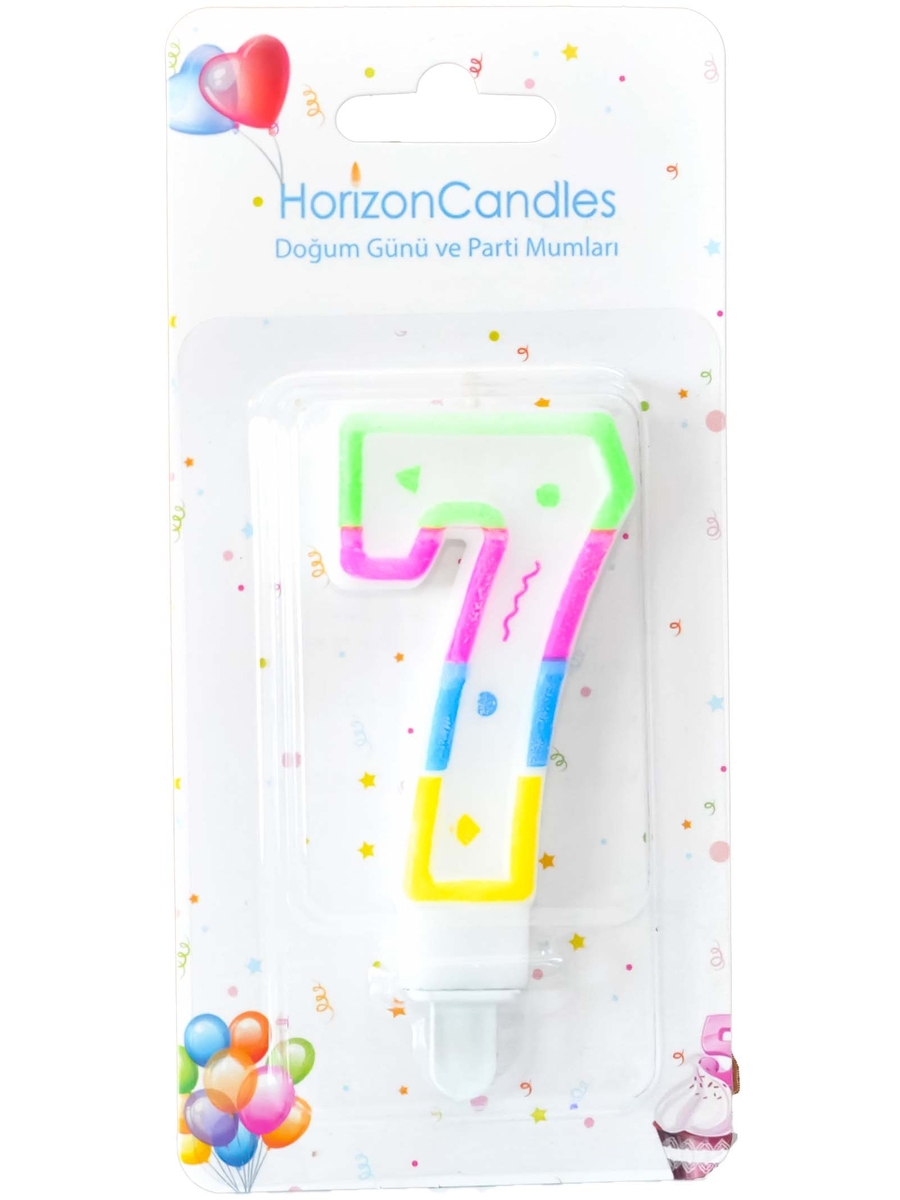 91017928 Свеча Horizon Candles для торта Цифра 7 разноцветная STLM-0443327 MIR LIGHT