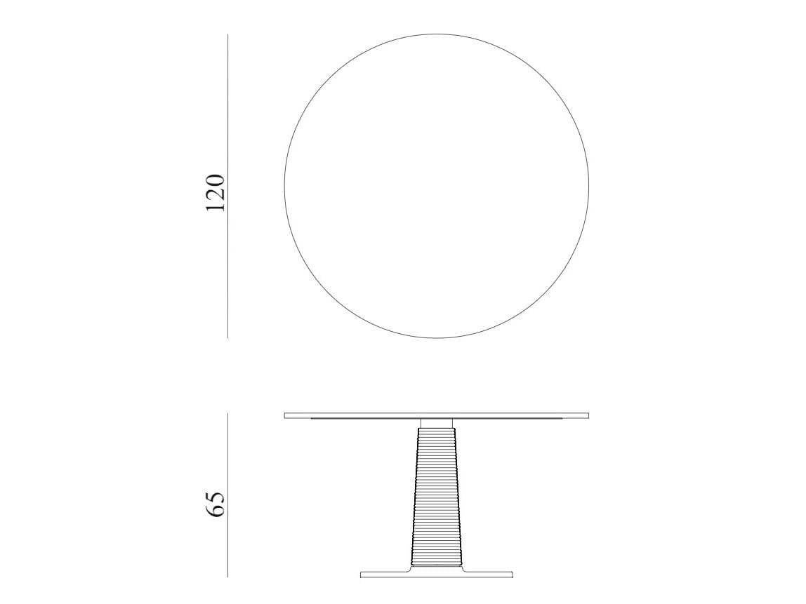 Круглый стол из мрамора и красного дерева Exteta Sunset ARCH-00118082 - Вид №17