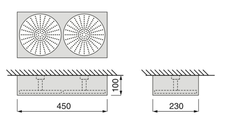 Потолочная душевая головка с 2 струями Boffi ARCH-00071384 - Вид №2
