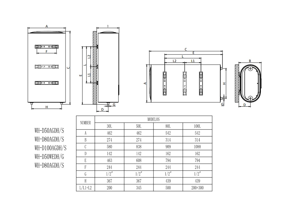 9141198 Водонагреватель электрический DEXP WH-D80AGDH/S STDN-0007758 - Вид №10