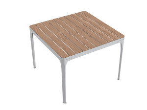 Квадратный садовый стол с тиковым верхом