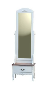 Зеркало-трюмо напольное белое с эффектом старения White Rose MARIA&STEFANIA WHITE ROSE 00-3966680 Белый
