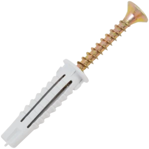 Дюбель-шуруп потайной 5x25 мм нейлон цвет серый