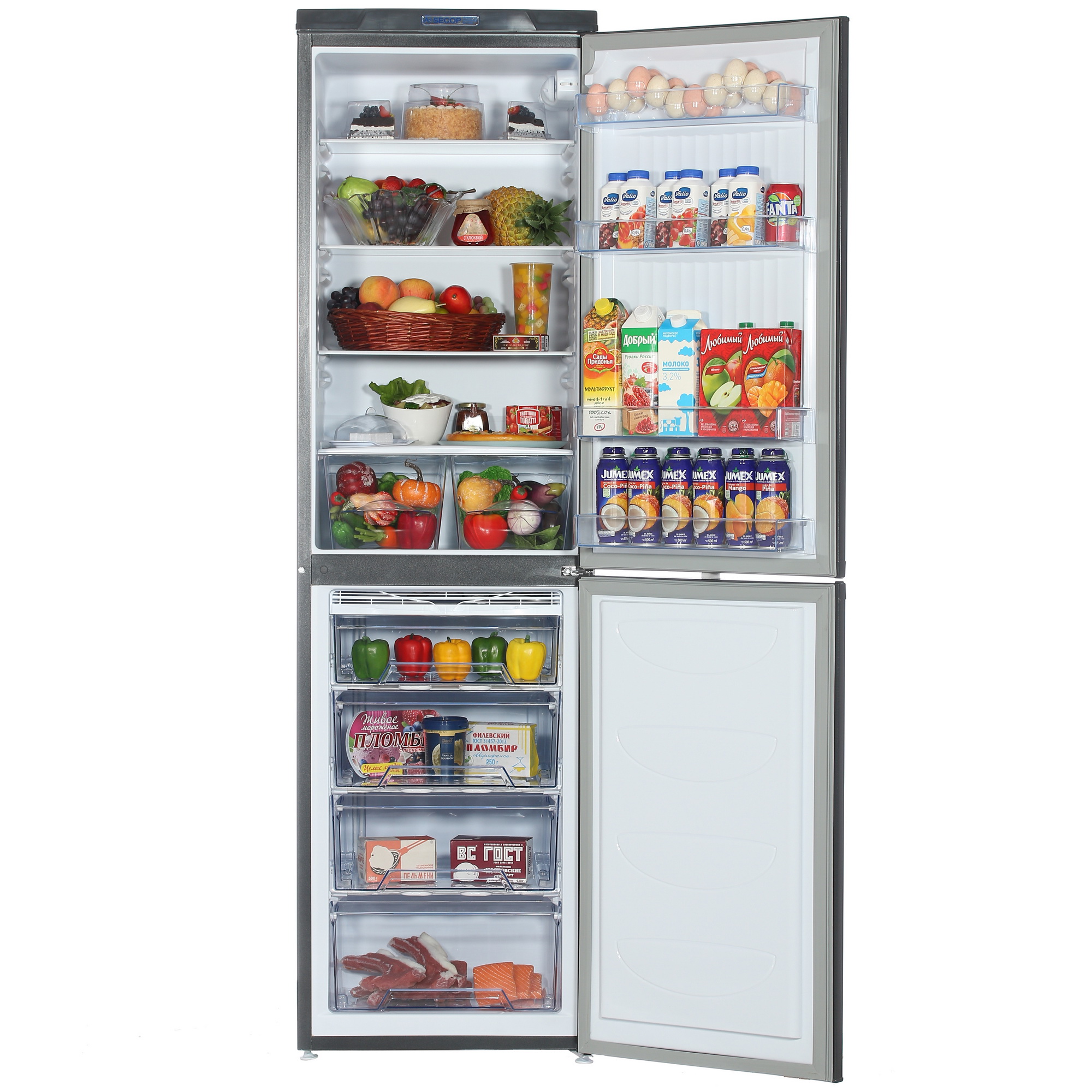 1229506 Холодильник с морозильником   DON R-297 G черный STDN-0095092 - Вид №5