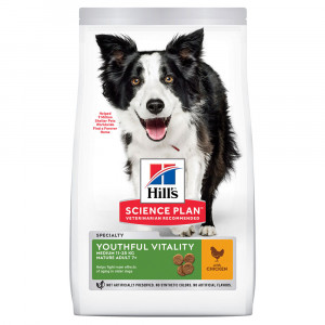 ПР0042535 Корм для собак Hill"s Youthful Vitality для пожилых собак средних пород, Курица Hill's