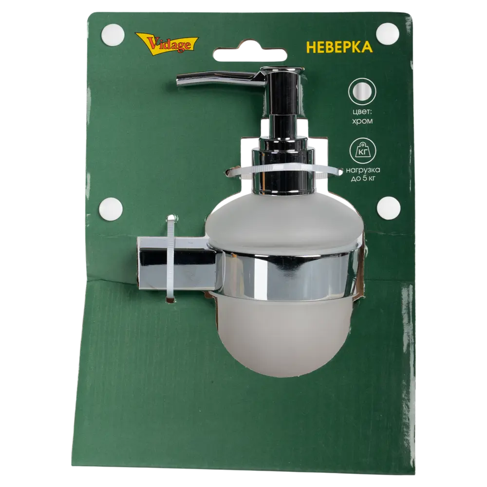 VIDAGE Неверка — стеклянный дозатор для жидкого мыла в хроме 89384620 STLM-1570991 - Вид №2