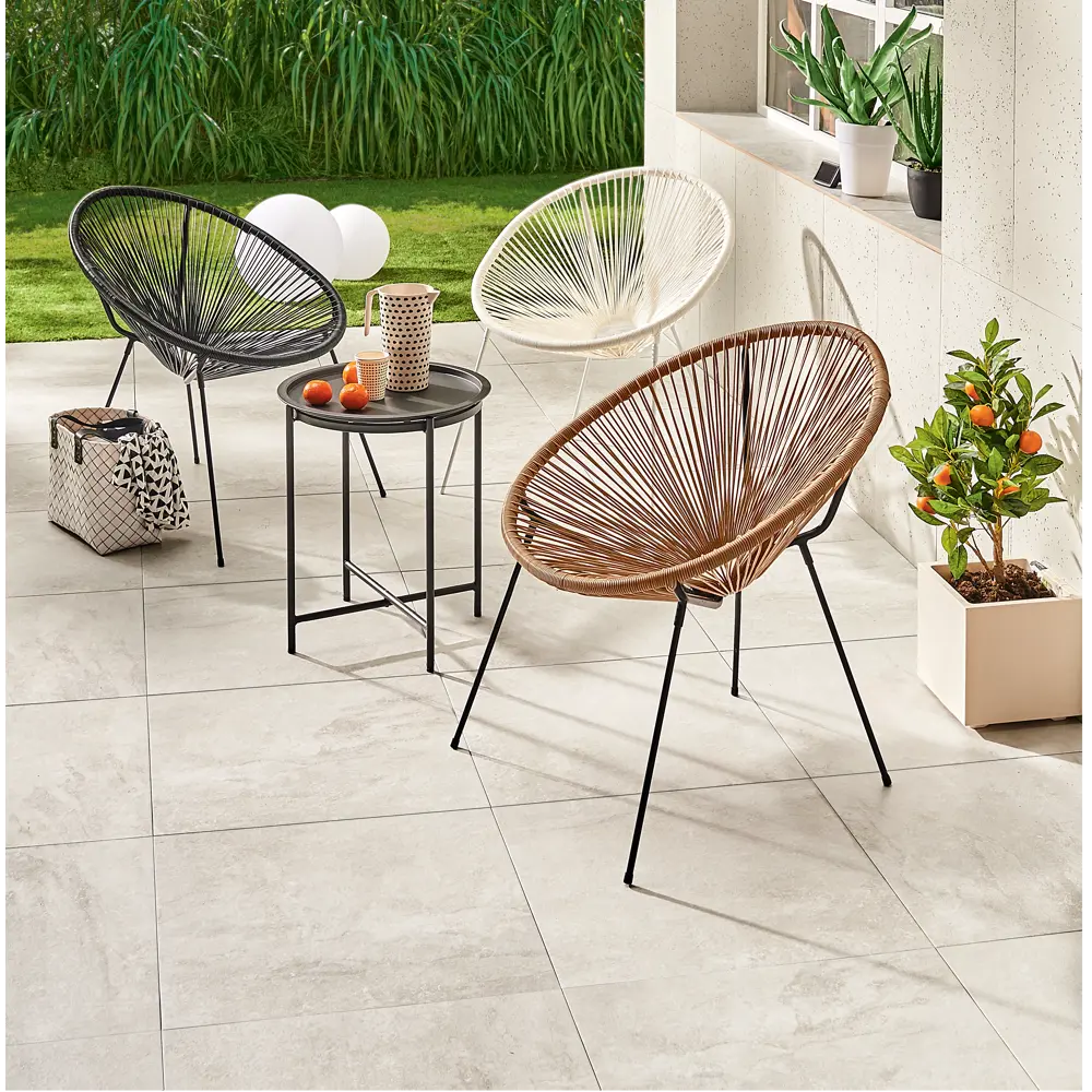 Стул садовый Акапулько 69x78.5x71.5 см сталь/искусственный ротанг белый Santreyd STLM-2078512 - Вид №8