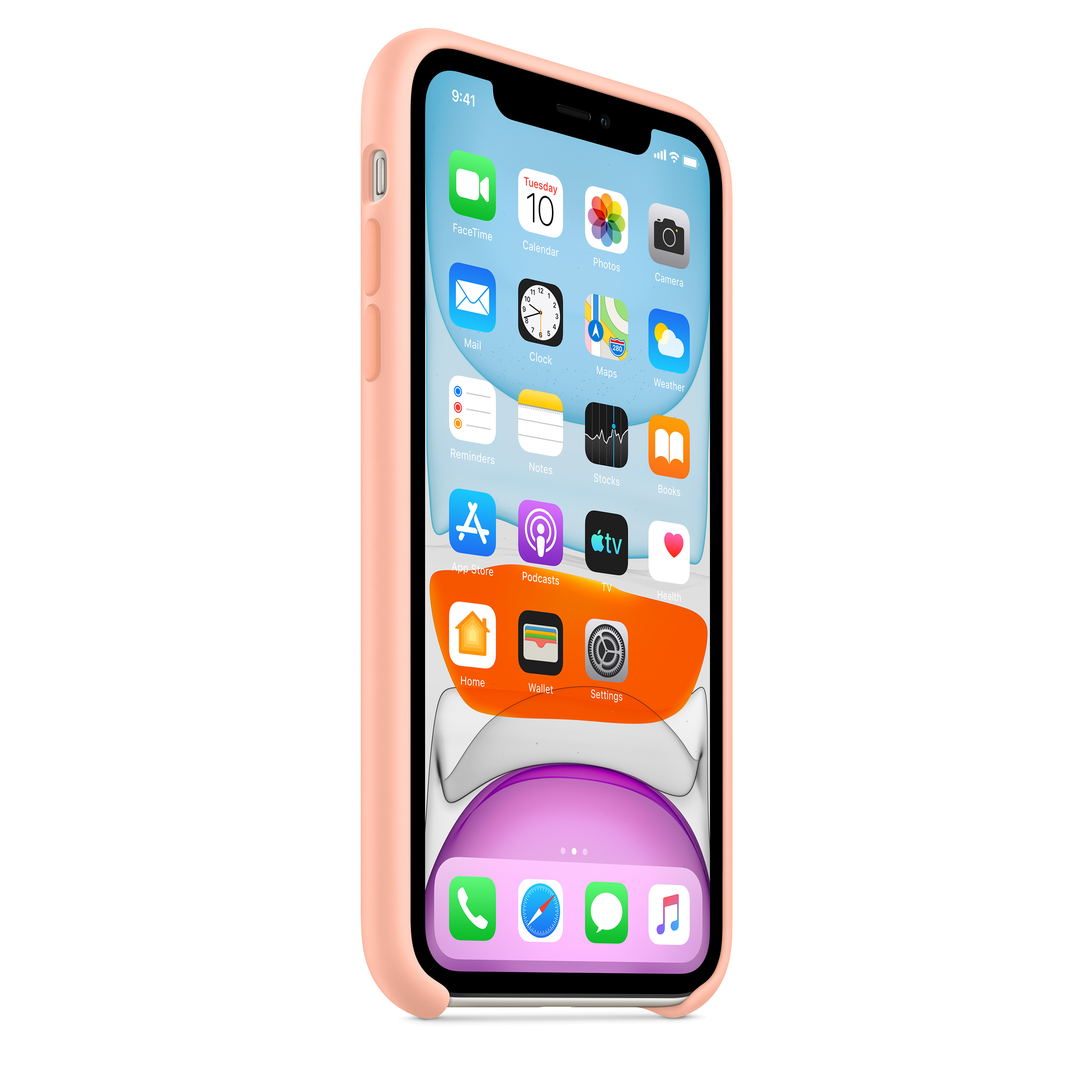 MXYX2ZM/A Iphone 11 silicone case - grapefruit Apple Santreyd  - Вид №6