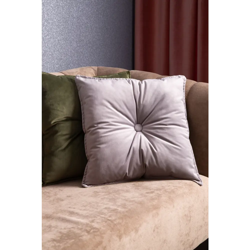 Подушка Бархат 43х43 см серая LINEN WAY STLM-2087001 - Вид №9