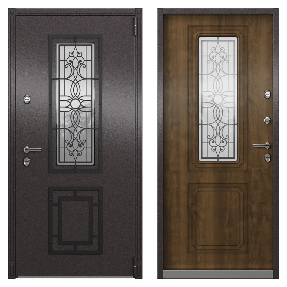 Дверь входная металлическая Термо, 880 мм, правая, цвет фрам орех TOREX STLM-2037201