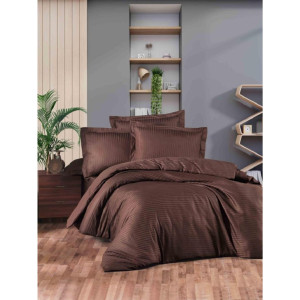 Комплект постельного белья ST7484, евро, хлопок, цвет коричневый NAPOLYON