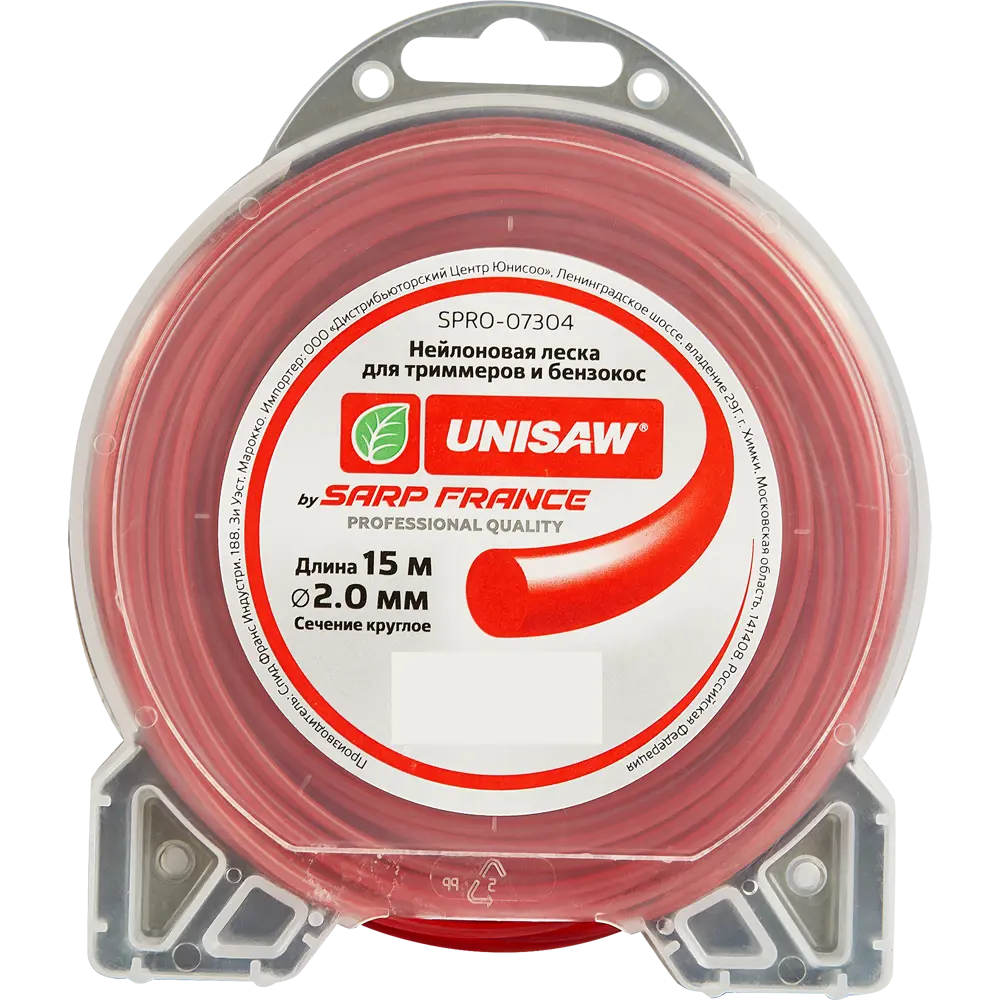 Леска для триммера Unisaw ø2.0 мм 15 м круглая Santreyd STLM-2041283