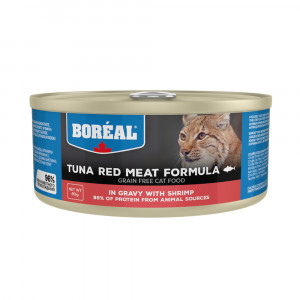 ПР0058956 Корм для кошек красное мясо тунца в соусе с креветками банка 80г Boreal