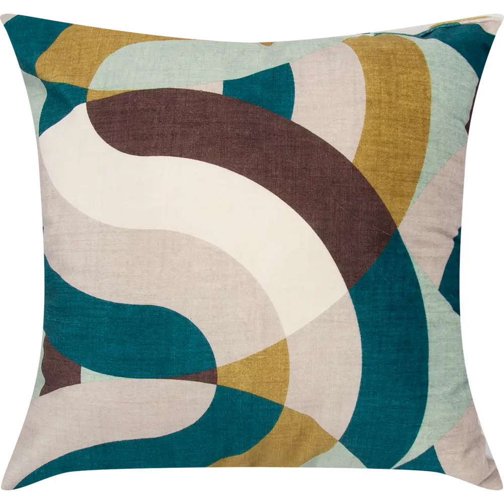 Подушка Цветные Волны 40x40 см цвет бирюзовый SEASONS STLM-2002862