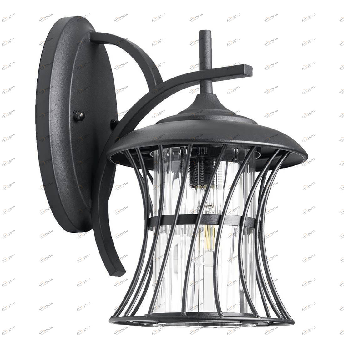 Уличный настенный светильник 34х25х25 см черный Feron FERON ФОНАРЬ 00-3898385 Черный 