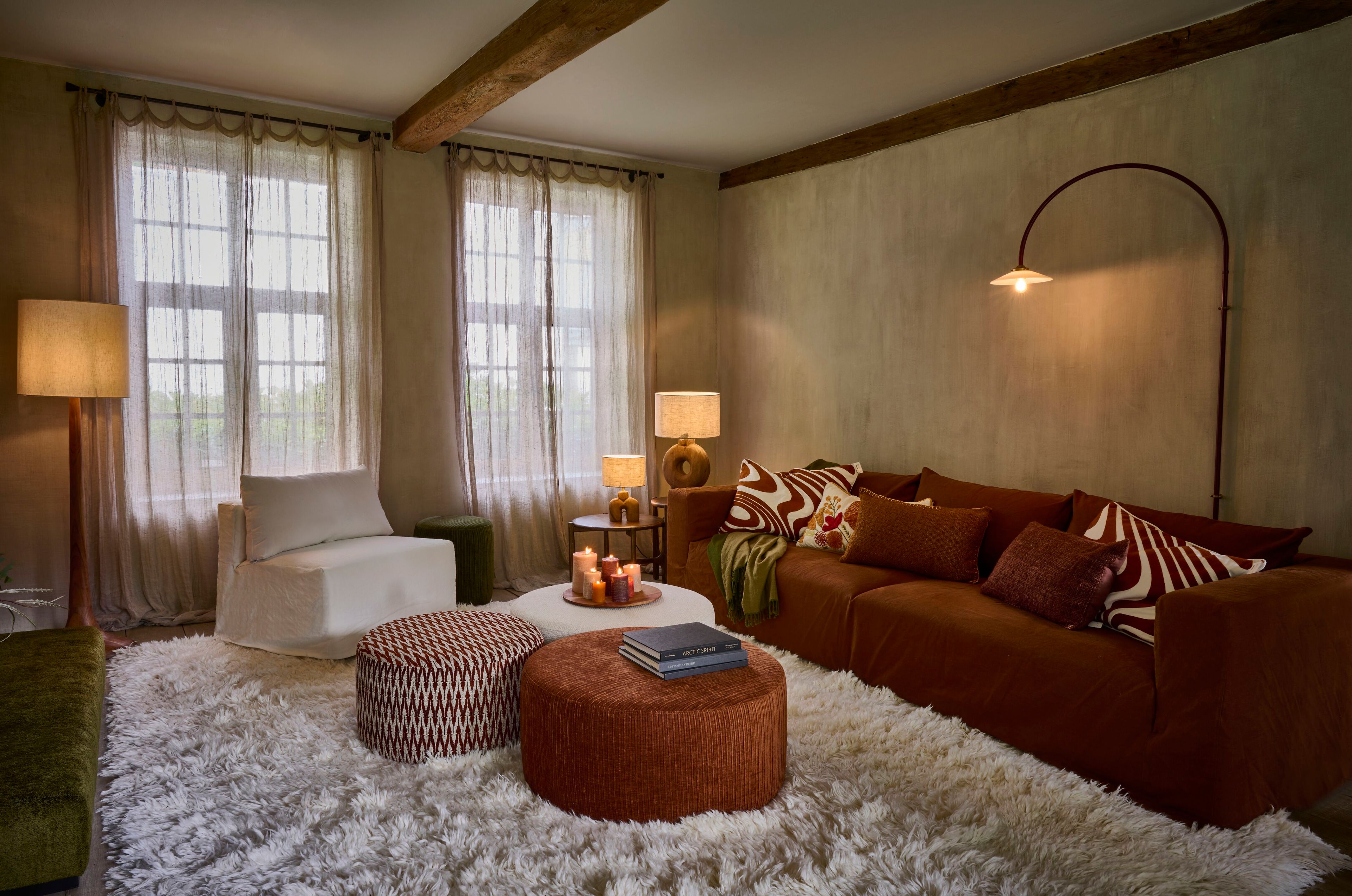 Подушка из льна и хлопка POMAX ALPHA BORDERS ARCH-00067739 - Вид №12