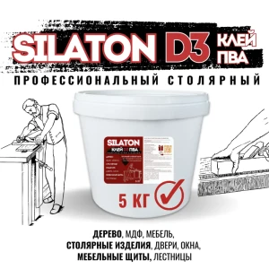 91637203 Клей столярный профессиональный Silaton D3 5 кг STLM-1506153