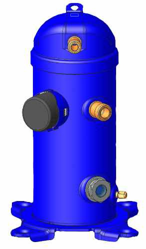 Danfoss MLZ — герметичные спиральные компрессоры MLZ058T2LQ9A Компрессор спиральный 121L8816  - Вид №8