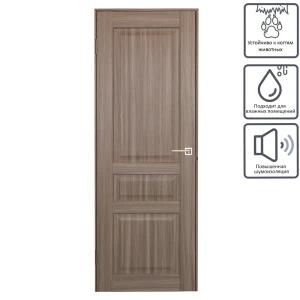 Дверь межкомнатная глухая Artens Мария 60x200 см цвет серый дуб