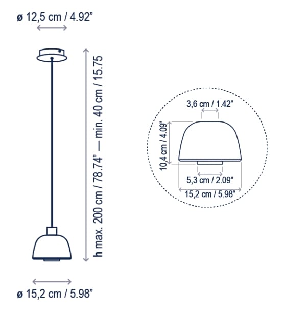 Светодиодный подвесной светильник из боросиликатного стекла Bover Drep ARCH-00070049 - Вид №9
