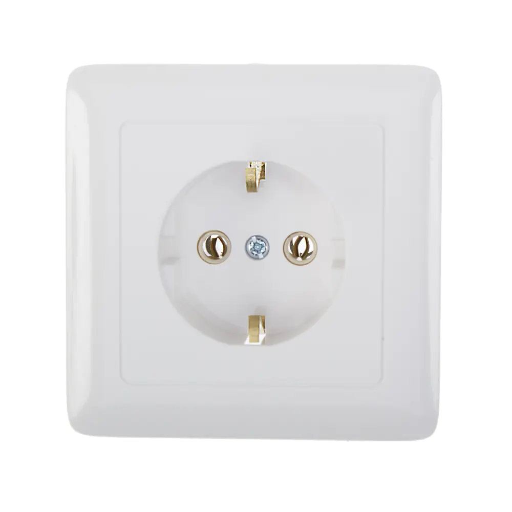 Розетка Schneider Electric Хит с заземлением цвет белый STLM-2139534
