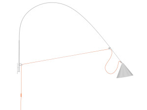 Регулируемый светодиодный настенный светильник из стекловолокна