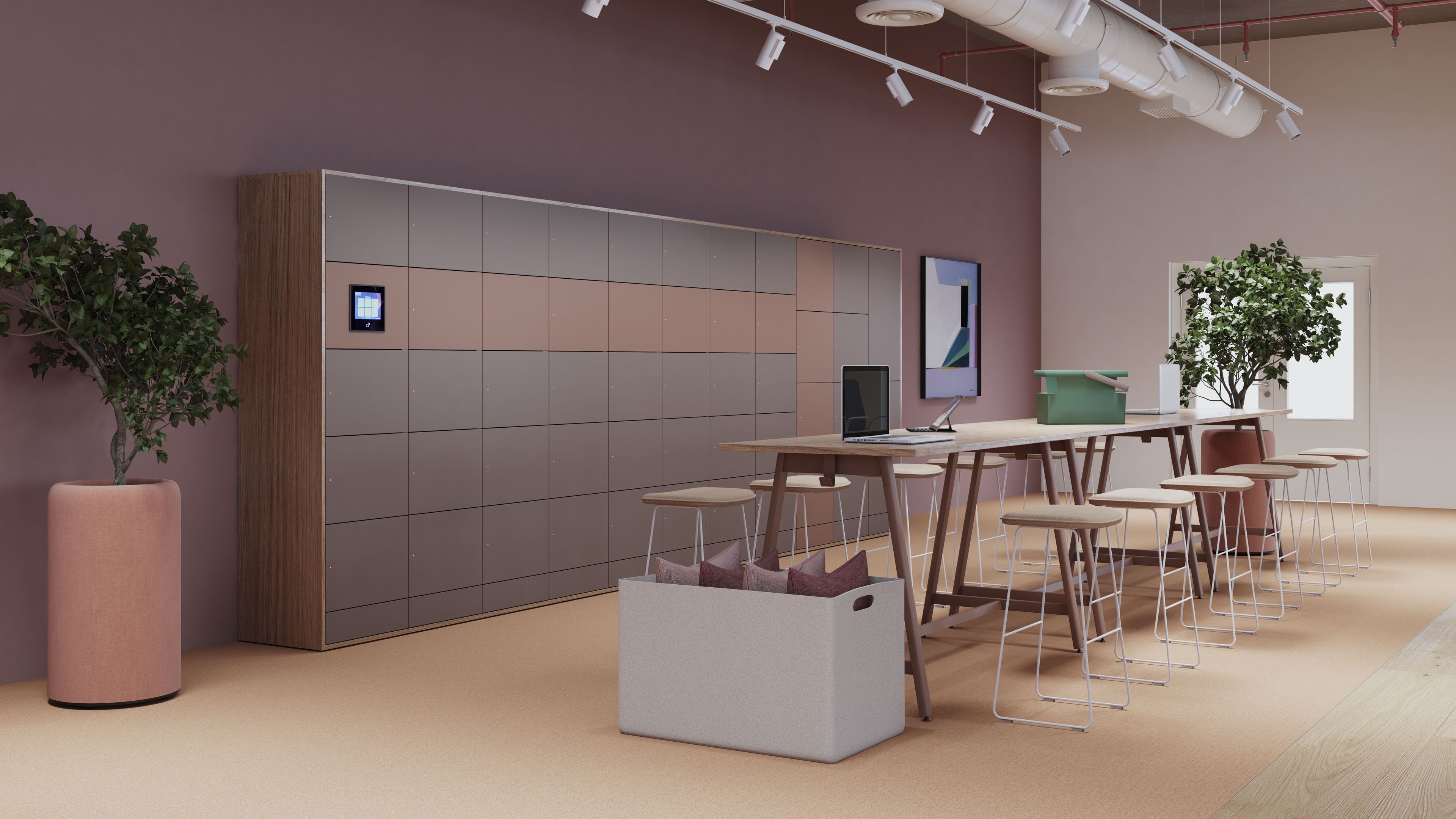 Высокий модульный стол для совещаний из меламина Haworth Intuity ARCH-00007468 - Вид №3