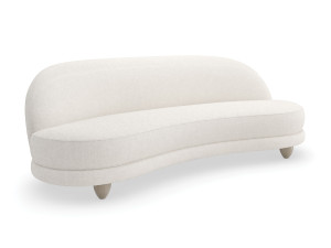 3-местный изогнутый тканевый диван