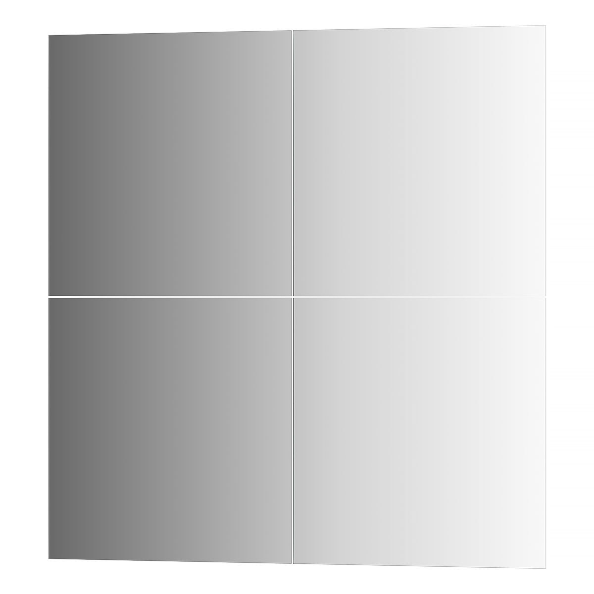 91028912 Зеркальная плитка BY 1410, комплект 4 шт квадрат 30х30 см, серебро REFLECTIVE STLM-0448671 EVOFORM