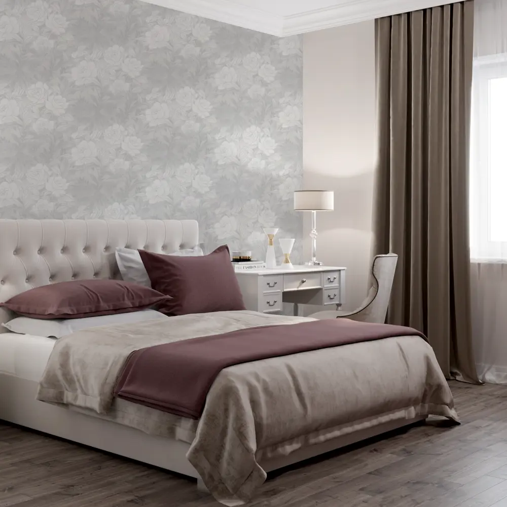 Обои флизелиновые Палитра Edem светло-серые 1.06 м PL71654-14 STLM-2194140 - Вид №3