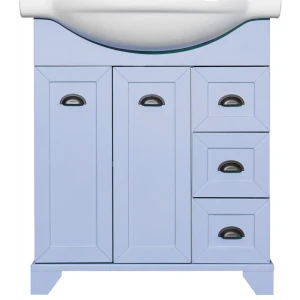 Тумба под раковину напольная Aquaton Шарм 75 см цвет голубой