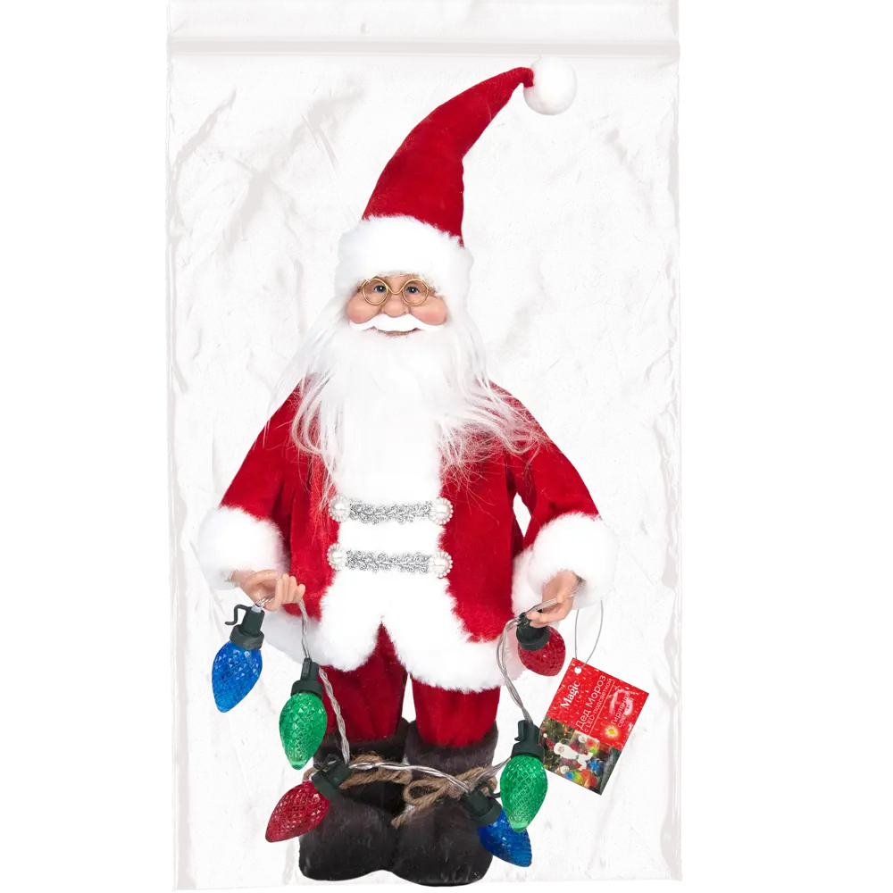 89381617 Электрогирлянда - фигура Дед Мороз для дома 6 ламп 40 см красно-белый STLM-1325517 Santreyd  - Вид №5