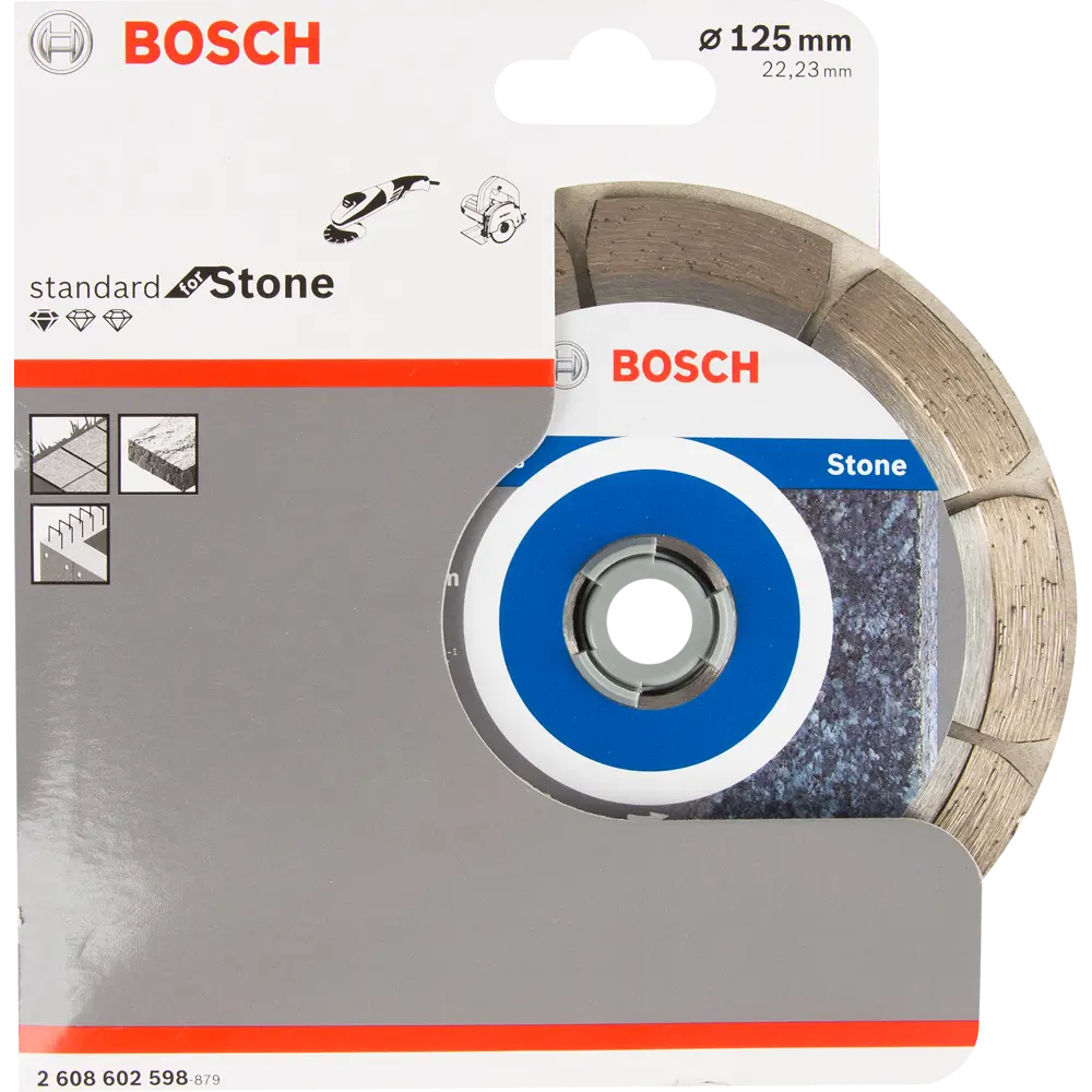 Диск алмазный по бетону и кирпичу Bosch Professional for Stone 2608602598 сегментный 125x22.2x1.5 мм STLM-2107551 - Вид №2