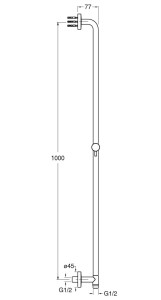 Подъемный стержень с гибким ручным душем